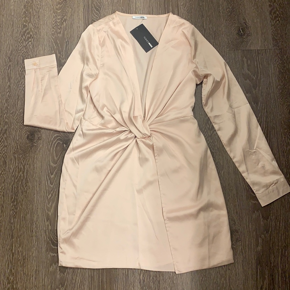 Blush Satin Dress